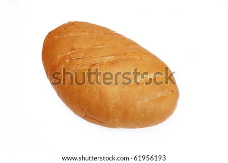 fresh bread isolated on a white background