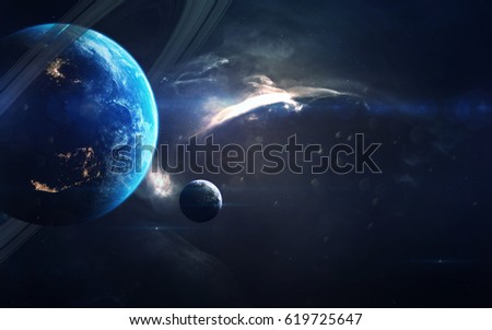 Deep space beauty, planets, stars and galaxies in endless universe Elements of this image furnished by NASA