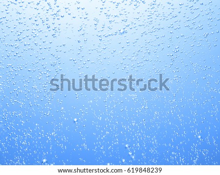 Air bubbles of the soda