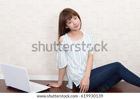 Relaxed young woman