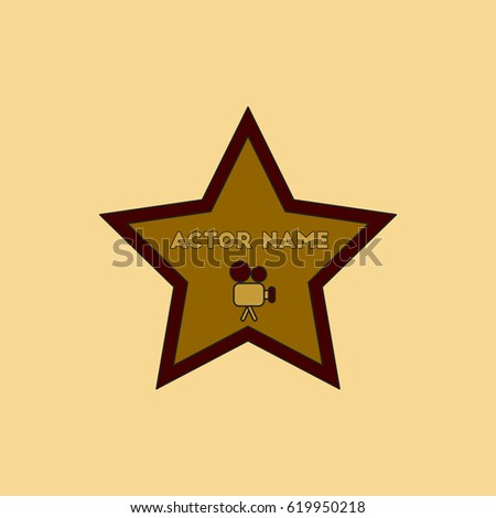 Vector illustration in flat style star with actor name