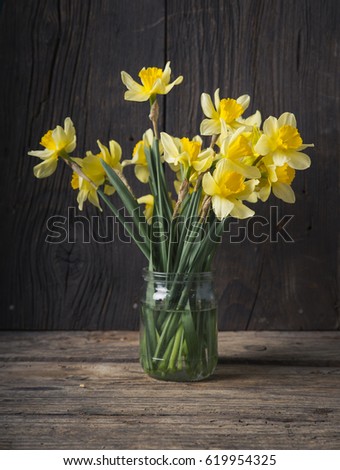 Amazing grunge background with Yellow flowers