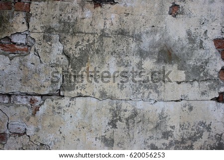 old plaster on the wall