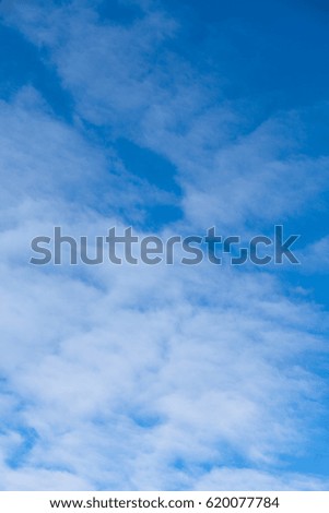 White fluffy clouds in the blue sky 