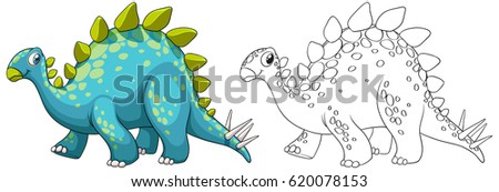 Animal outline for dinosaur illustration