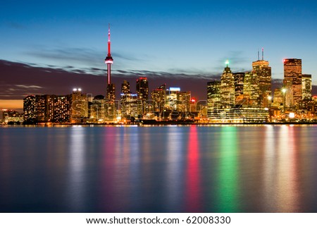 Toronto at night, Canada