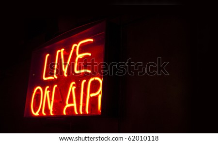 Live on Air neon Royalty-Free Stock Photo #62010118