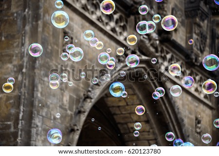 Soap bubbles in Prague