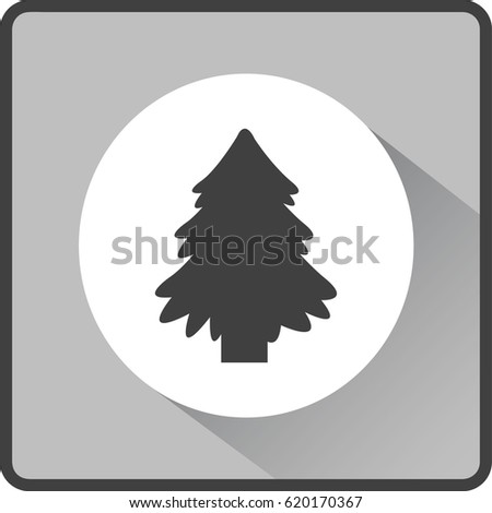 Flat icon. Christmas tree.
