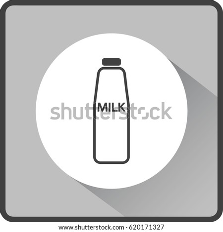 Flat icon. Milk.