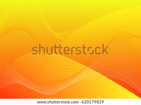 Abstract background with yellow waves