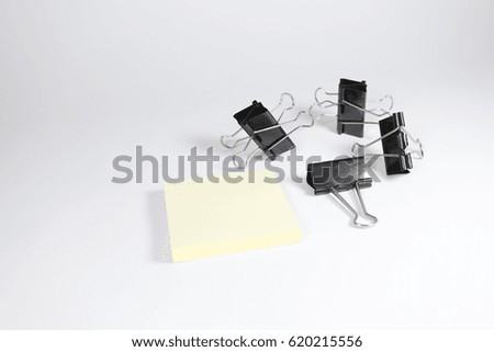 Office tools and stationery isolated on white background