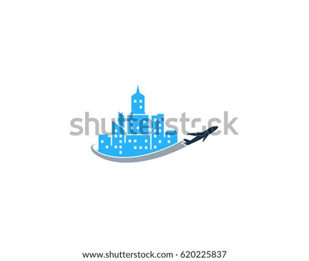 City Travel Icon Logo Design Element