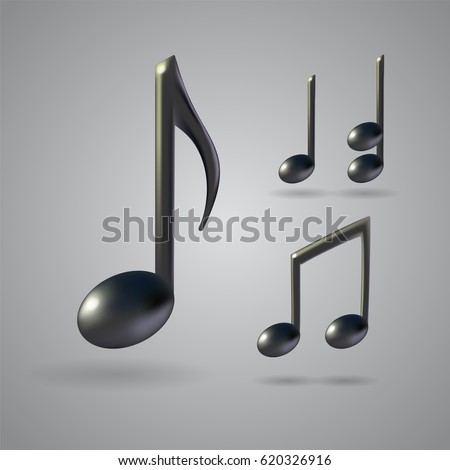 Music note vector icons