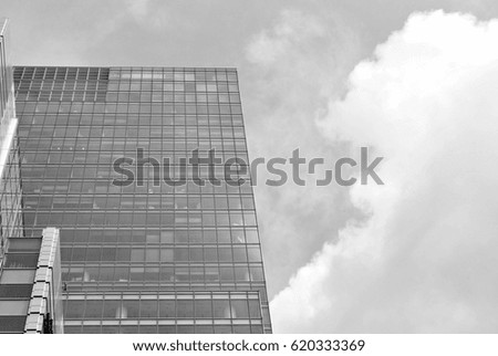 Modern office building. Black and white
