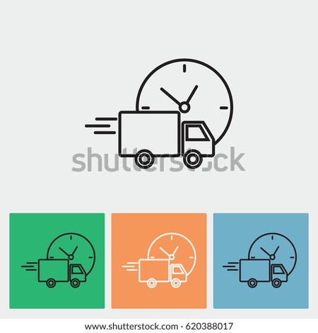 Line icon-  delivery express