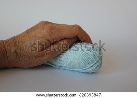 
ball of blue wool in hand: 
birth of a son
