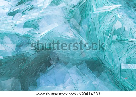 Image of waste glass for recycling in industry,broken glass recycled Royalty-Free Stock Photo #620414333