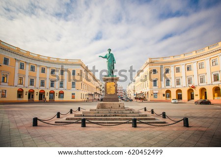 Monument to Duc de Richelieu in Odessa Royalty-Free Stock Photo #620452499