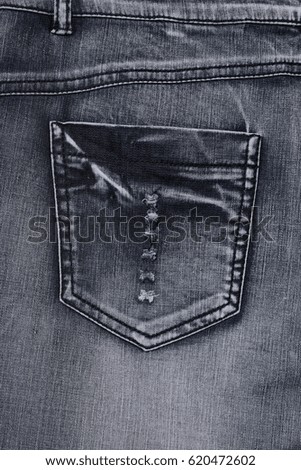 rear pocket of jeans for design Fashion background