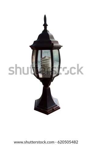 Lighting exterior outdoor front isolate with white background
