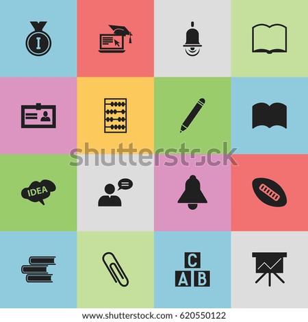 Set Of 16 Editable University Icons. Includes Symbols Such As Mind, Thinking Man, Book And More. Can Be Used For Web, Mobile, UI And Infographic Design.