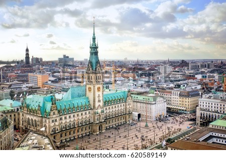 Hamburg city hall, Germany Royalty-Free Stock Photo #620589149