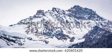 Snow white Jungfrau mountains