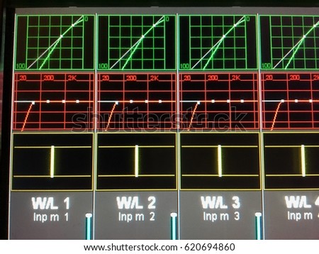 audio graph symbol on panel control sound mixer