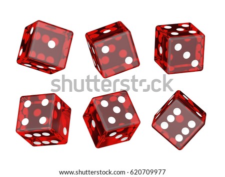 Red dices. Royalty-Free Stock Photo #620709977
