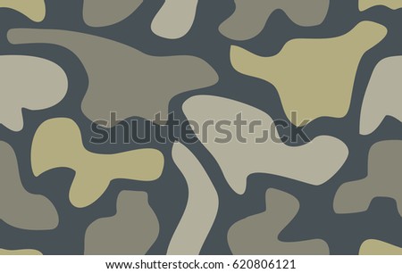 Abstract background in military style Camouflage seamless pattern Vector illustration for printing on cloth, textile, paper wrapper. Different shades of brown