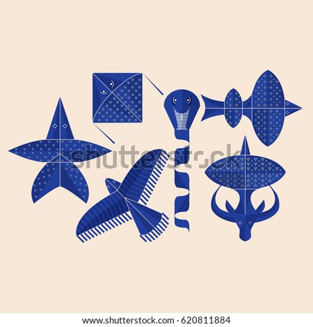 The various Thai kite vectors