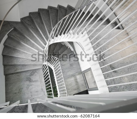 Staircase with retro Architecture