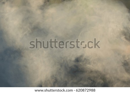 smoke with blured soft background