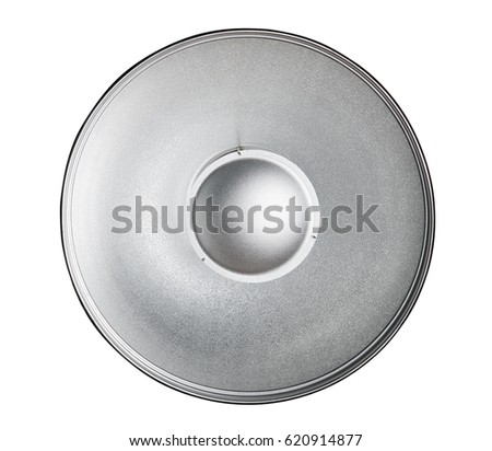 Beauty dish reflector  isolated on white background 