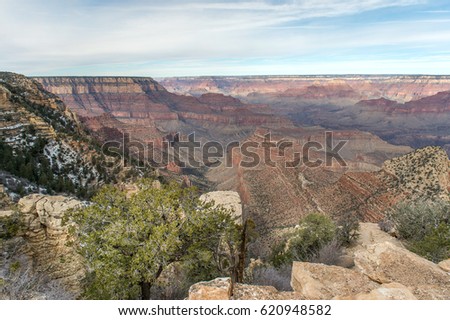 Grand Canyon with Colorado River in Grand Canyon National Park, South Rim Grand Canyon, Arizona, Usa