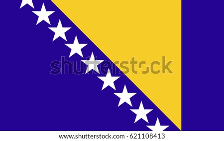 Bosnia contry flag with high resolution vector.