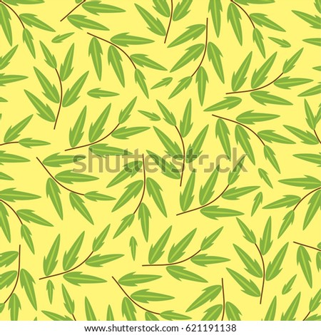 Abstract Nature Pattern with plants, flowers. Endless pattern can be used for wallpaper, pattern fills, web page background, surface textures.