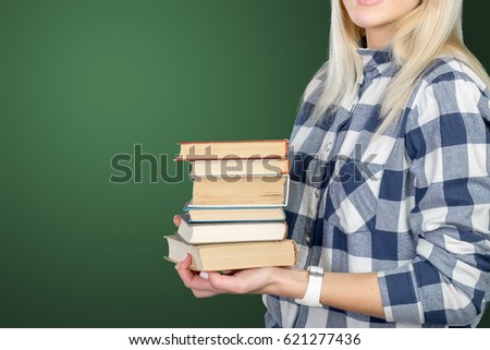 Woman with book 