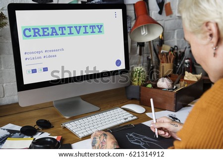 Web Content Layout Develop Creative Word