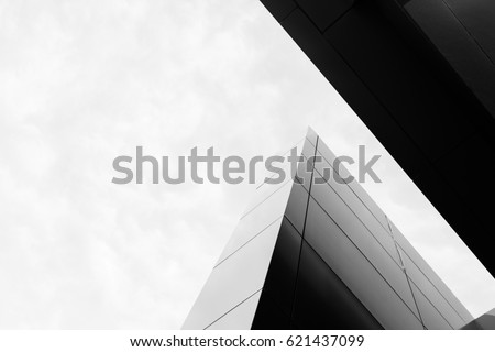 Abstract background of a modern building with geometric line for background