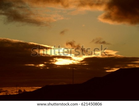 Sunset on various islands of the Azores