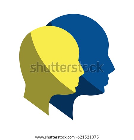 silhouette human head man