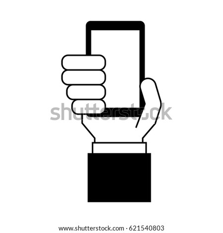 hands user smartphone icon