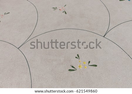 Flower floor texture