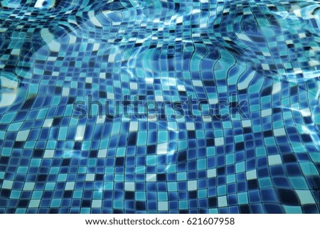 abstract of water in swimming pool floor 