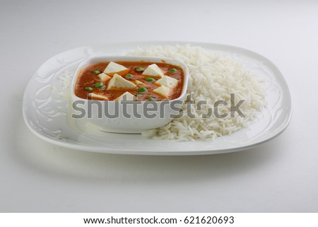 Paneer Makhani and rice