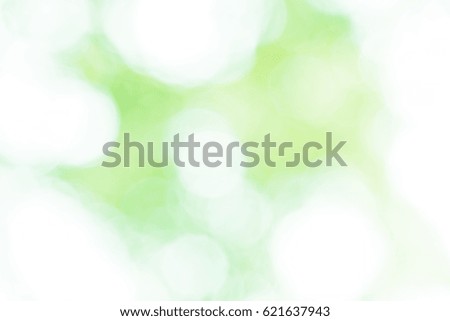 Green and white bokeh background from natural