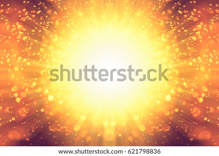 Abstract bokeh background. Zooming effect style.