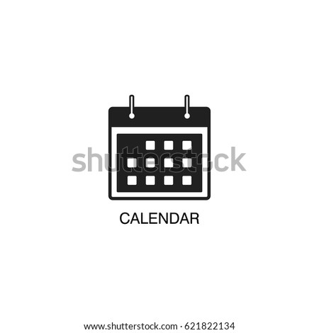 Calendar icon vector illustration on white background.